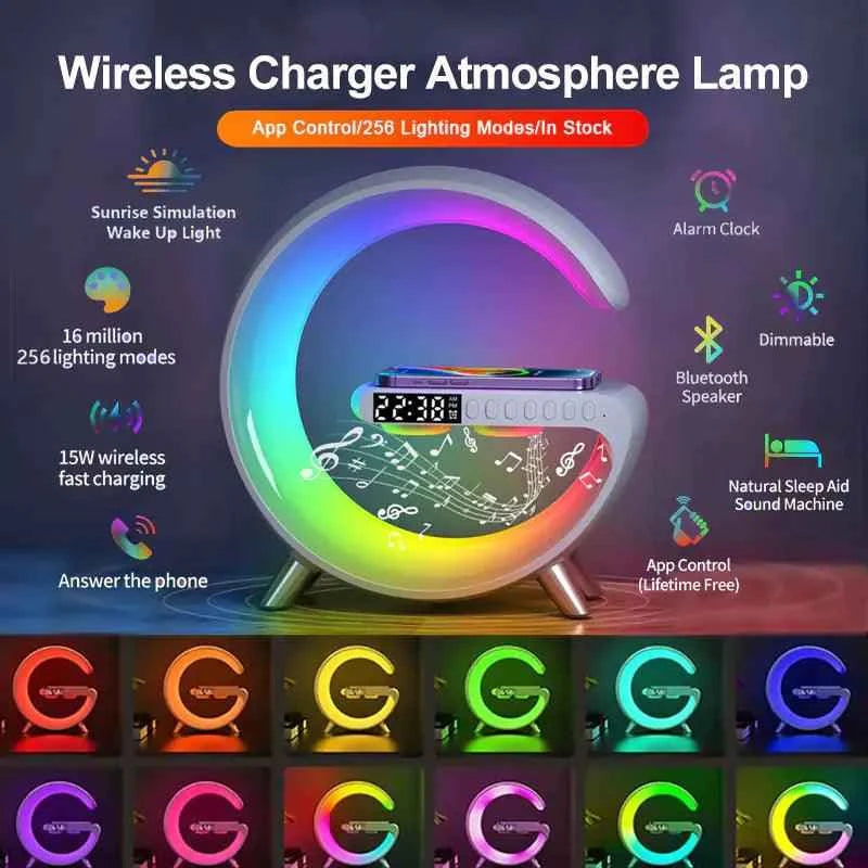 Bluetooth Speaker Wireless Charger Lamp - Fullshopping