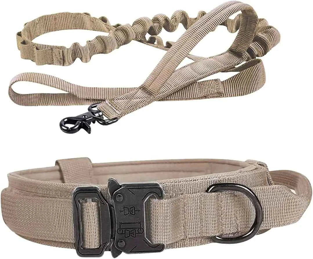 Tactical Outdoor Dog Leash for Large Dogs with Collar - Fullshopping