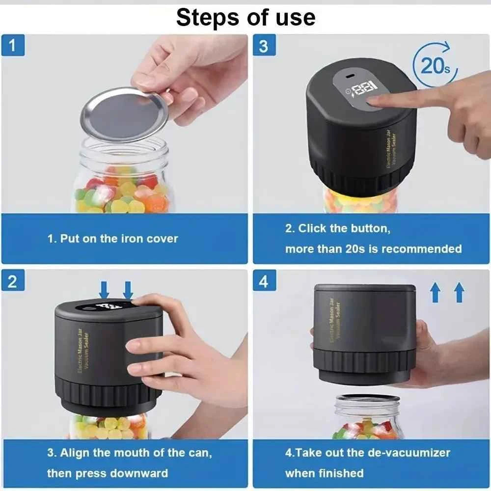 Electric Mason Jar Vacuum Sealer - Fullshopping