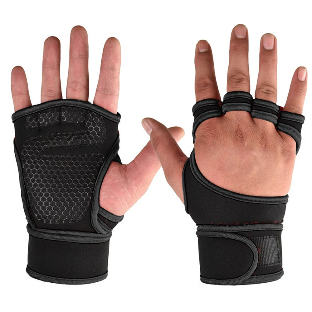 Training Sport Gloves for Men Women Workout Gloves Fitness Body Building Weightlifting Gym Hand Wrist Palm Protector Gloves - Fullshopping