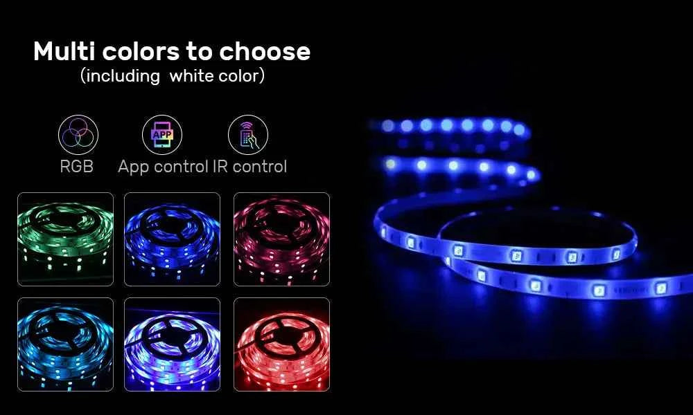 LED Strip Lights RGB 3535 ,5V 1M-30M,16 million colors, RGB , Led Strip Lighting Music Sync, Color Changing for Party Home - Fullshopping