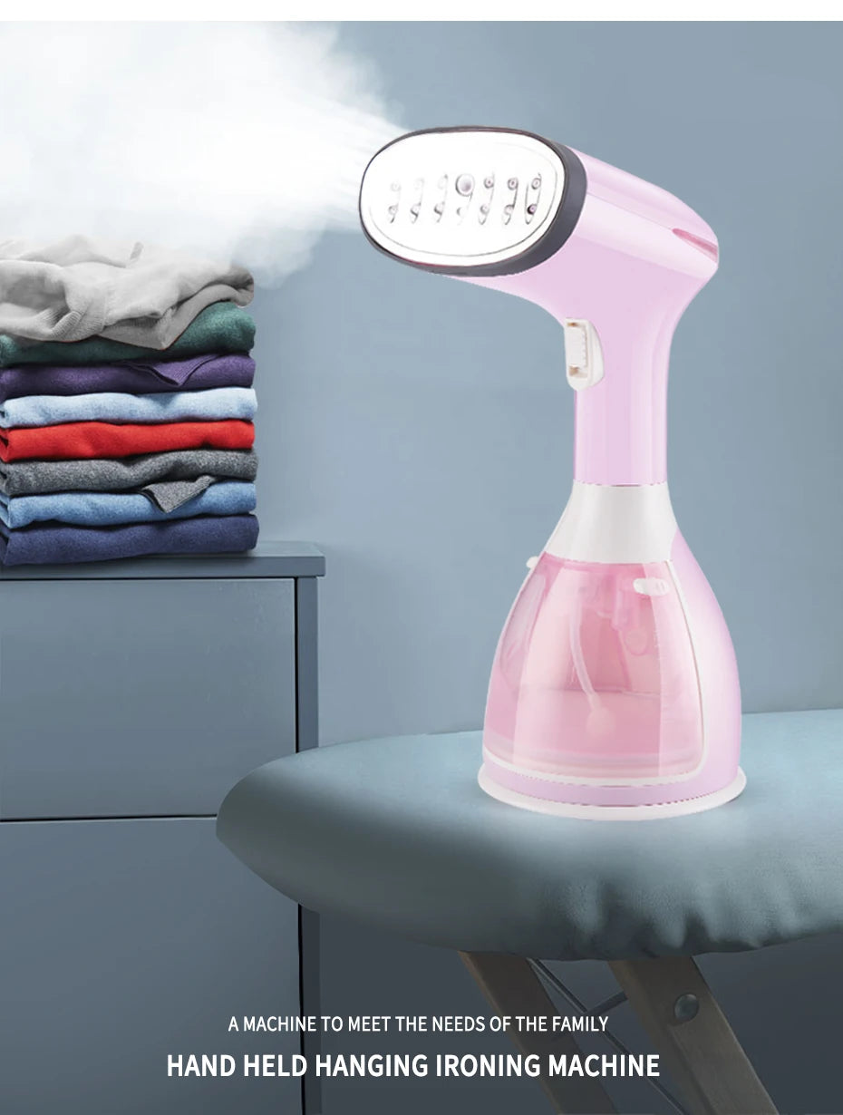 saengQ Handheld Garment Steamer 1500W Electric Household Fabric Steam Iron 280ml Portable Vertical Fast-Heat For Clothes Ironing - Fullshopping