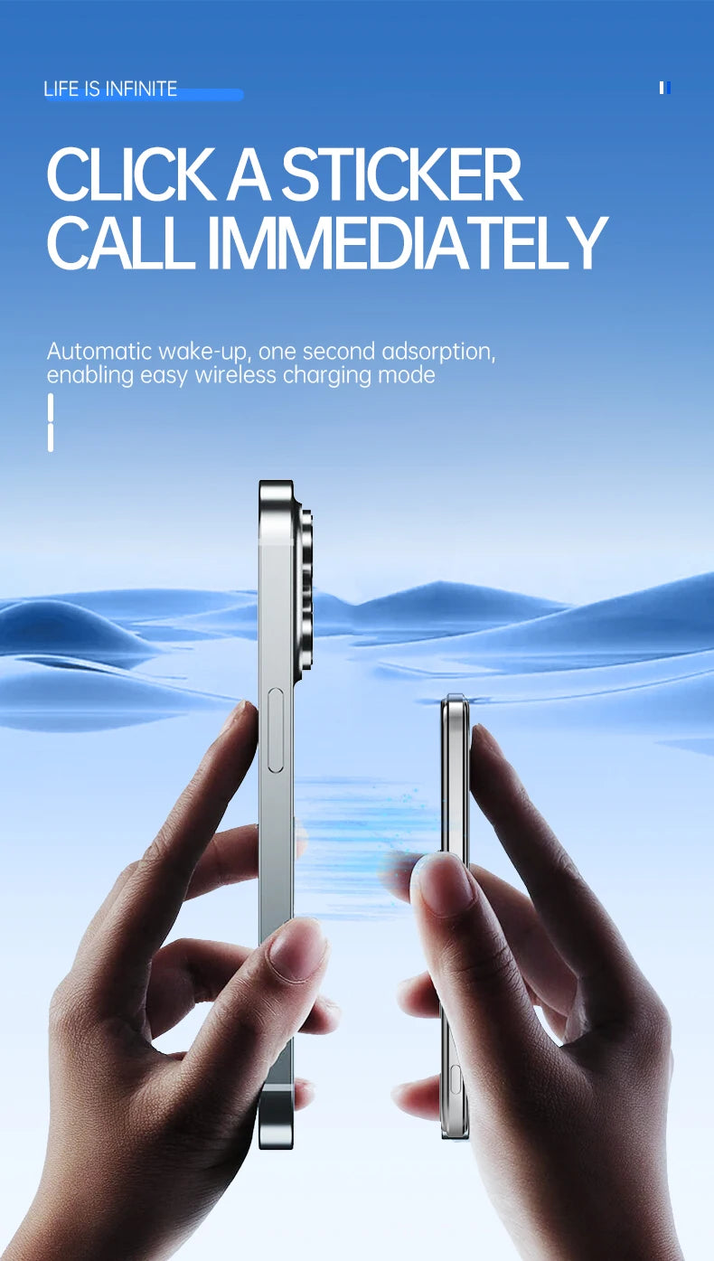 Ultra Thin Power Bank for MagSafe,Magnetic Wireless Fast Charging LED Display Portable Battery For iPhone Samsung Phone Airpods - Fullshopping