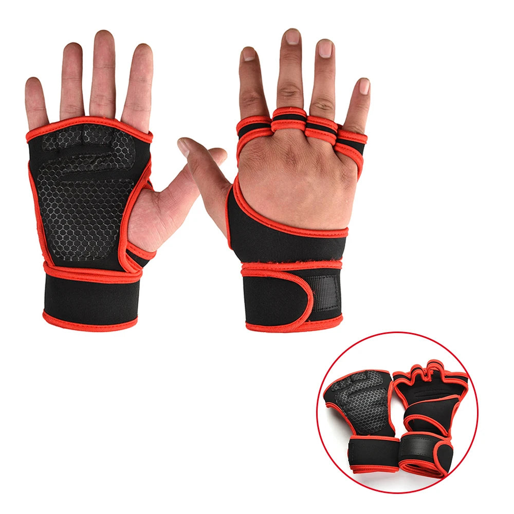 Training Sport Gloves for Men Women Workout Gloves Fitness Body Building Weightlifting Gym Hand Wrist Palm Protector Gloves - Fullshopping