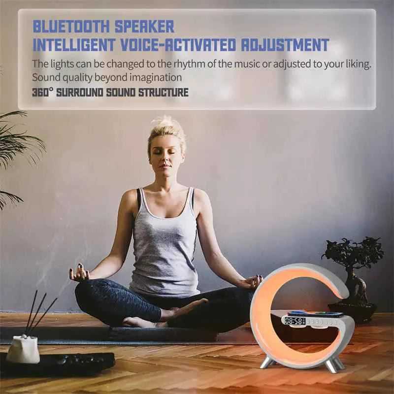 Bluetooth Speaker Wireless Charger Lamp - Fullshopping