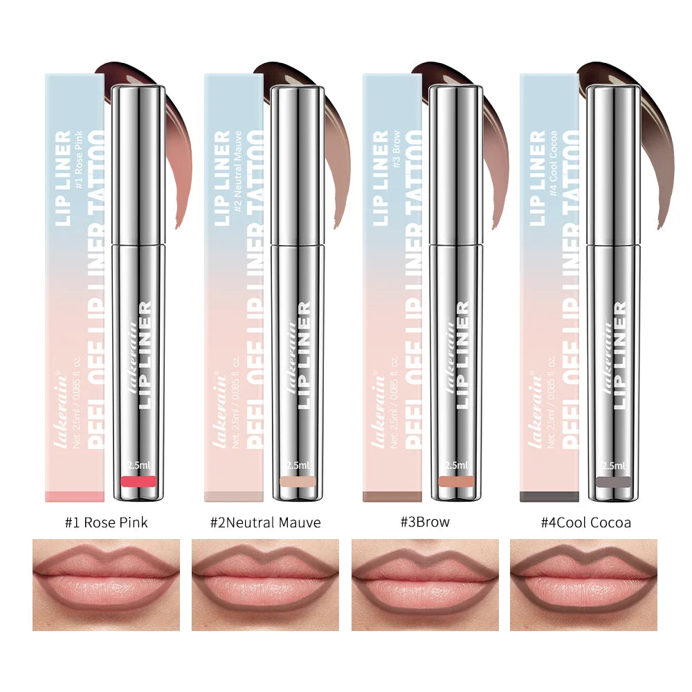 Waterproof Lip Liner Peel Off Tattoo Lipgloss Waterproof Long Lasting Matte Lip Tint Brown Contour Tear-off Lips Stain Cosmetic - Fullshopping
