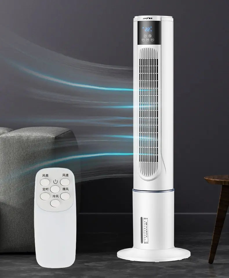 Air Conditioning Fan Humidification Chiller Household Water Cooling Fan Mobile Air Conditioner Vertical Mute