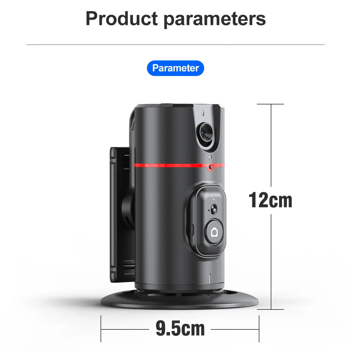 Phone Stabilizer Smart Facial Tracking Detachable Phone Clip with Fill Light Desktop Phone Stand Wireless Selfie Stick Tripod - Fullshopping