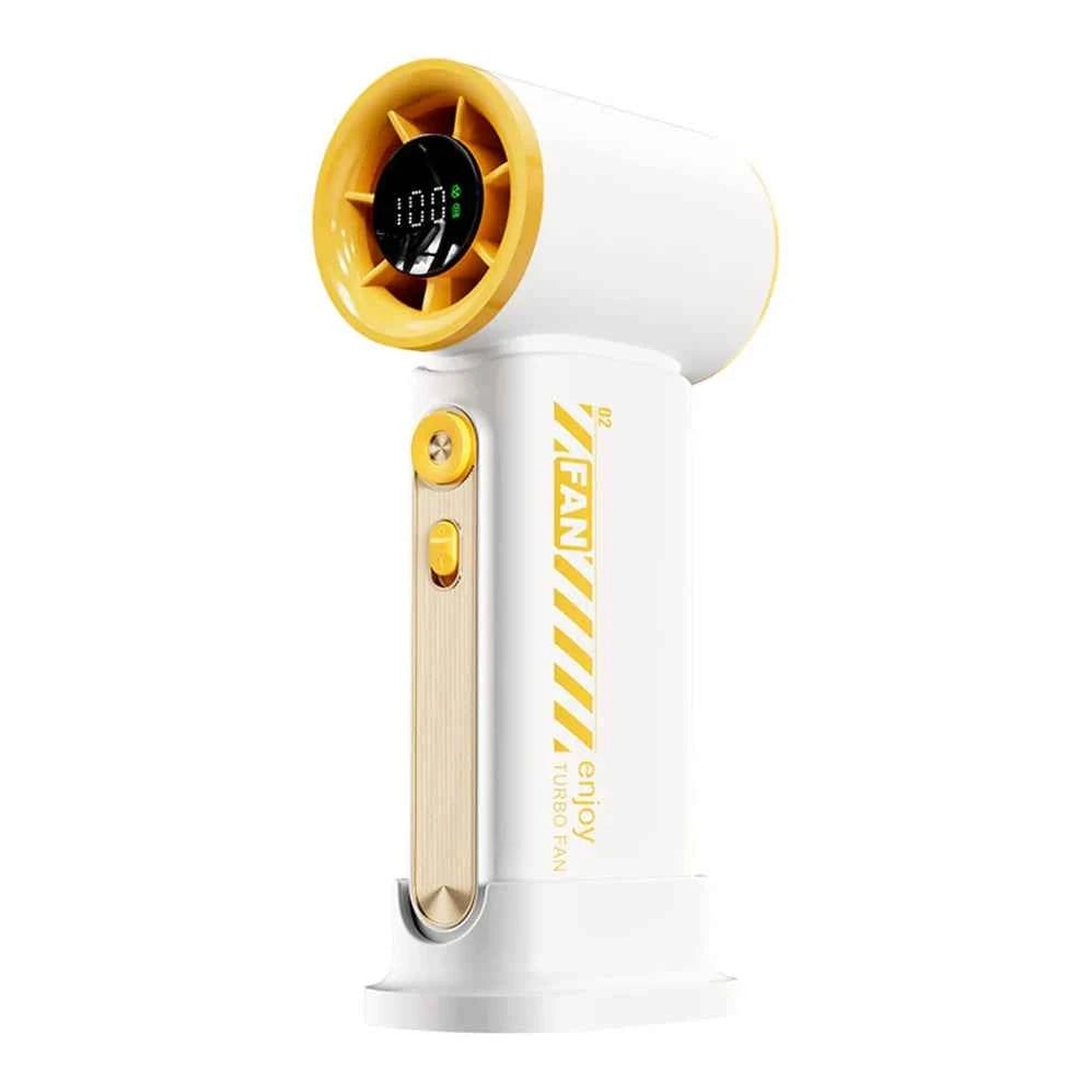 Portable Handheld Turbo Fan 100 Wind Speeds Adjustable Mini Personal Fan USB Rechargeable Battery Operated Electric Pocket Fan