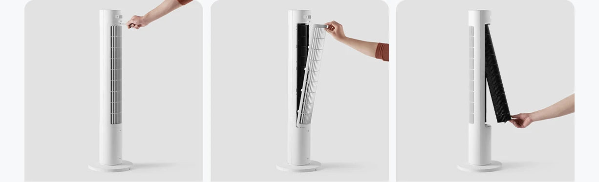 MIJIA Smart DC Frequency Conversion Tower Fan 2nd,150° Oscillating Standing Fans For Room,4 Speed,3 Mode,CN Version With Adapter