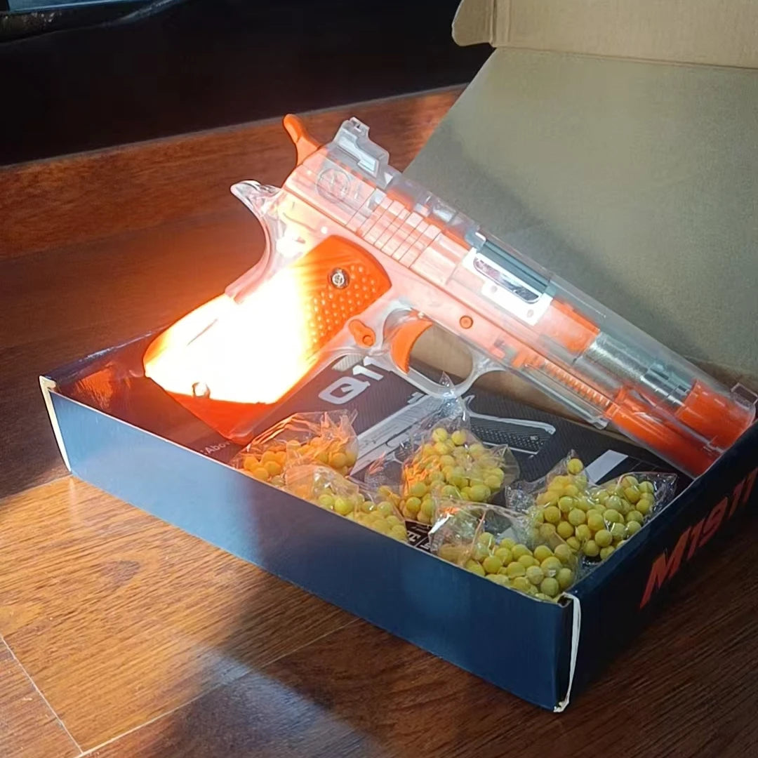 2025 Children M1911 Empty Chamber Hanging Machine Gun Toy Gun Quick Disassembly Manual Boy BB Bullet Children Lower Magazine - Fullshopping