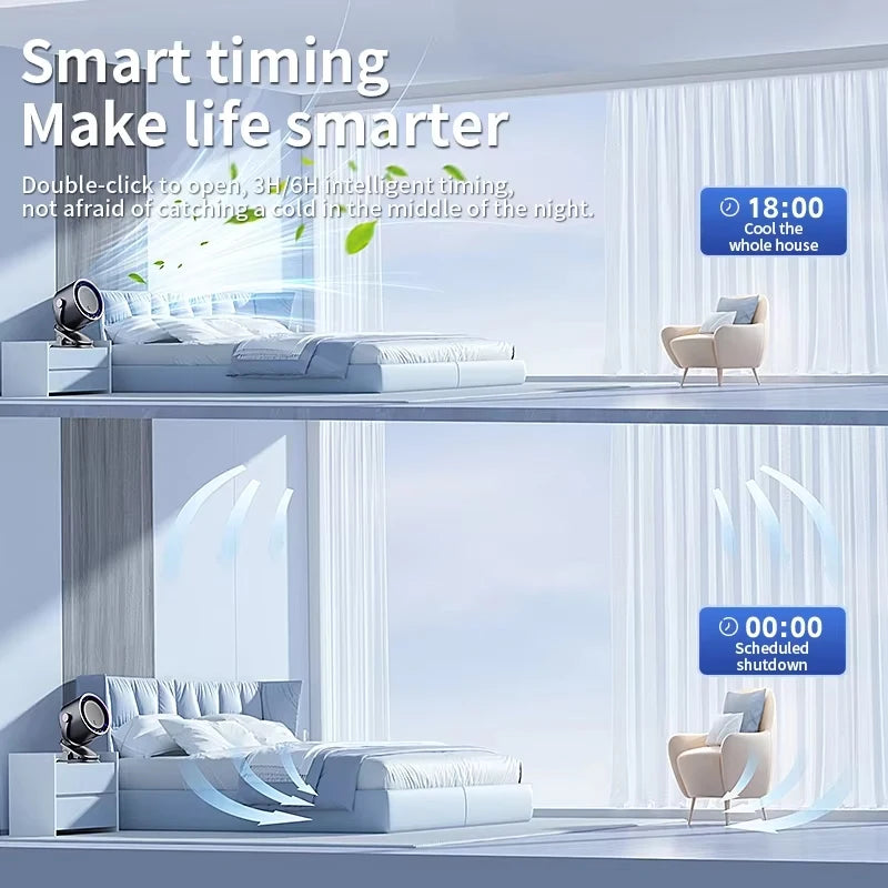 New Wukong Turbo 100-Speed High-Power Turbo Fan, Drops 26°C in 3 Seconds, Quiet for Home Use, Ideal for Dorms & Camping