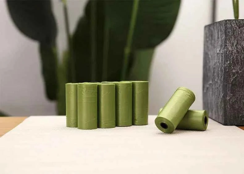 New Pet Biodegradable Trash Bag Dog Poop Bags Bulk Biobase Scented Poo Bag Degradable Cat Waste Bags Dog Poop Dispenser Gifts