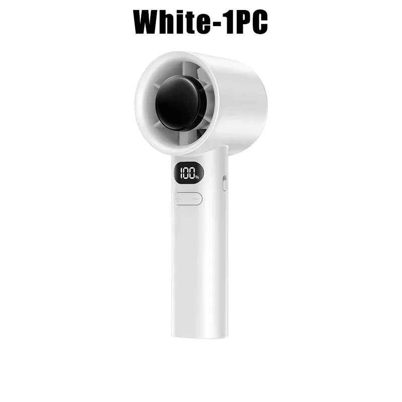 Portable USB Rechargeable Turbo Fan Mini Handheld Display Readout Fan for Outdoor Use Perfect Gift for Kids Car & Girlfriend