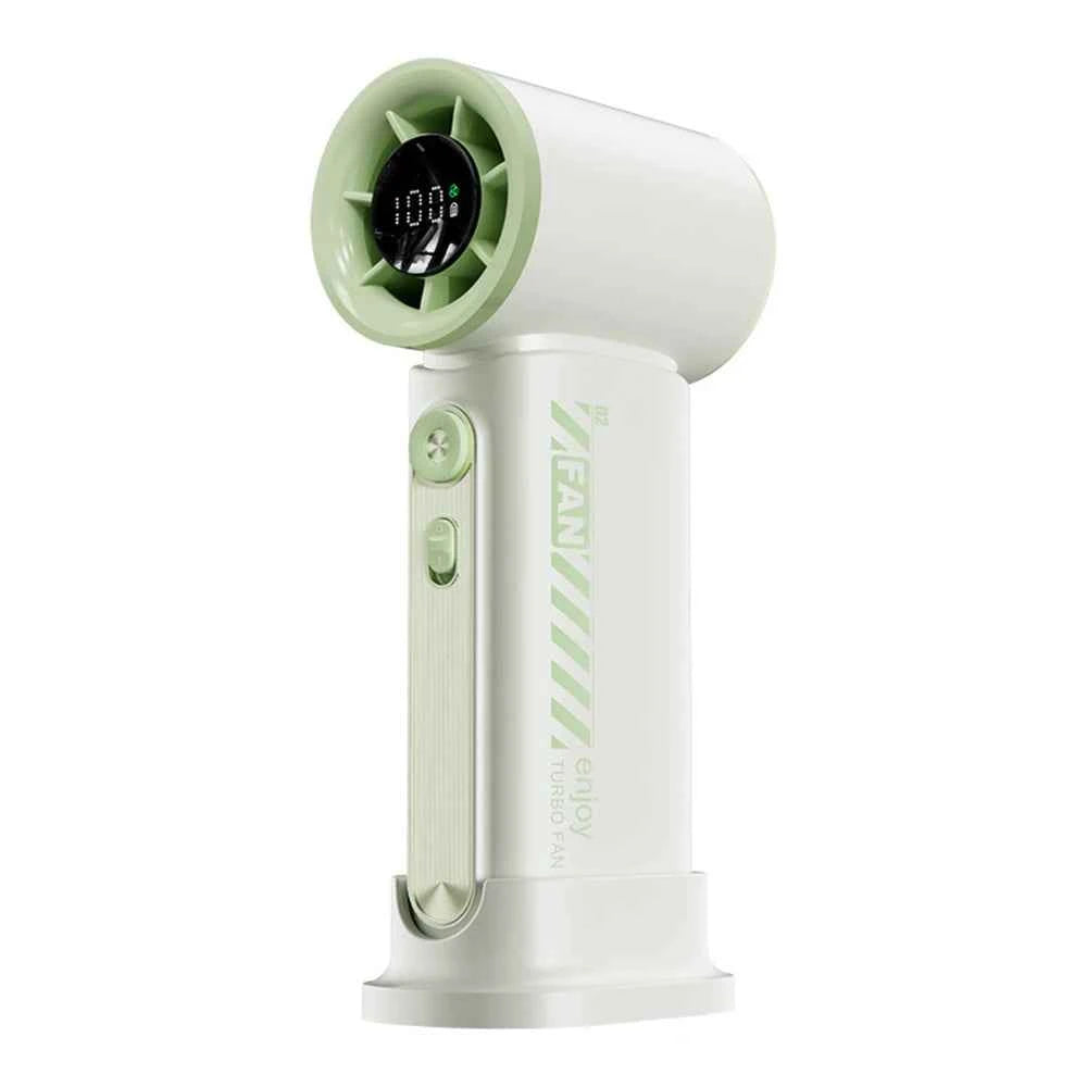 Portable Handheld Turbo Fan 100 Wind Speeds Adjustable Mini Personal Fan USB Rechargeable Battery Operated Electric Pocket Fan