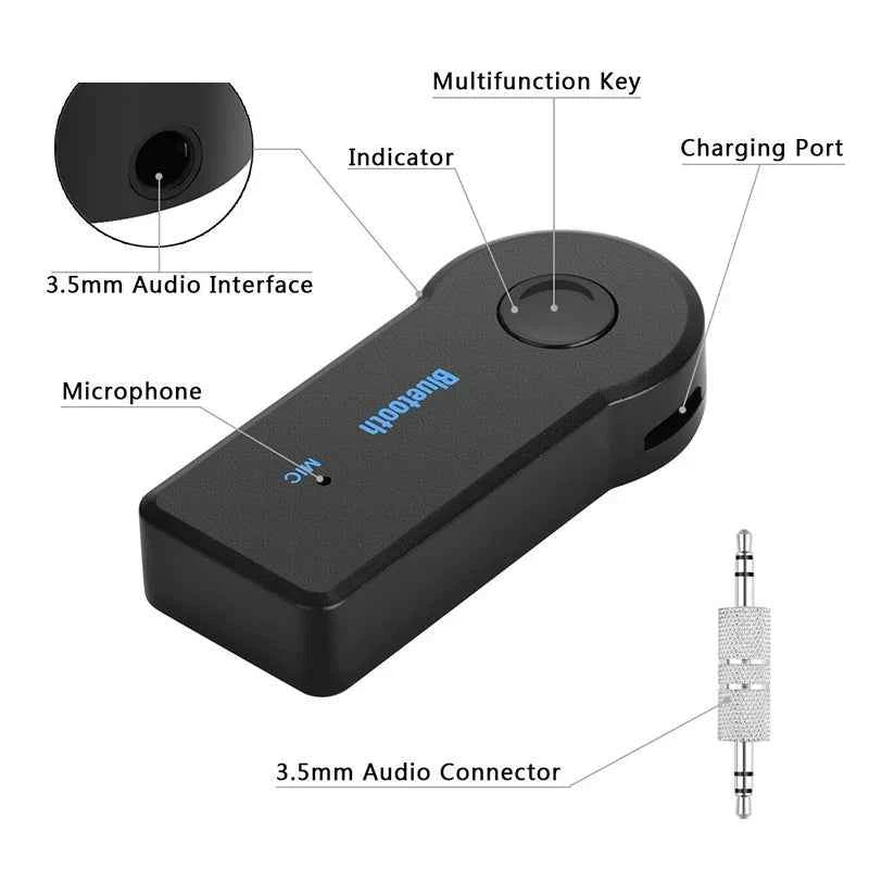 Wireless Bluetooth 5.0 Audio Receiver Mini Bluetooth Stereo AUX USB for PC Earphone Car Handfree Wireless Bluetooth Adapter 2in1