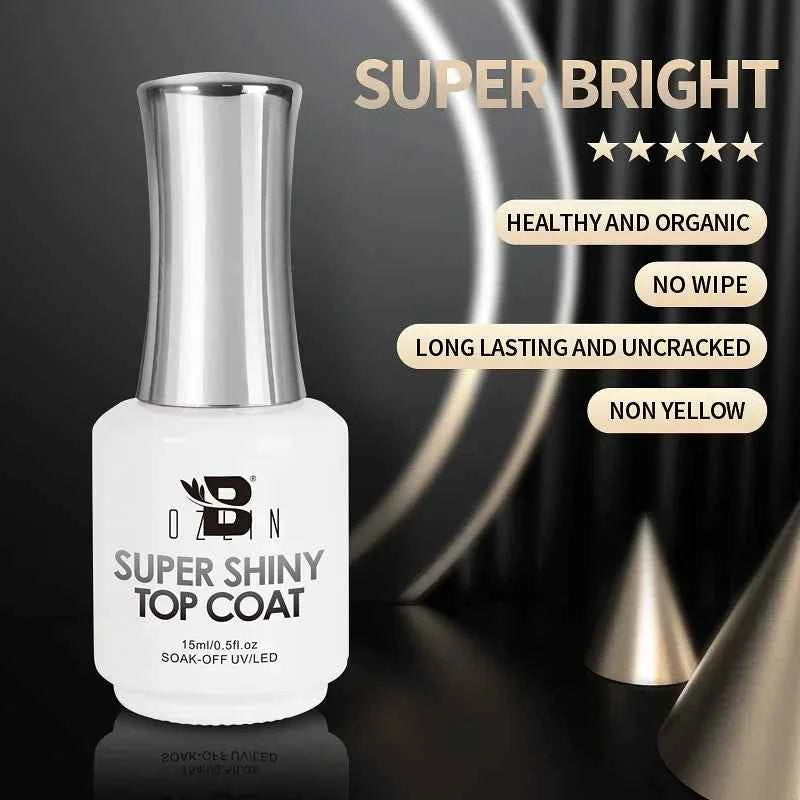 BOZLIN 15ML Super Top Coat  Function Gel No Wipe Matte Top Gel Transparent Soak Off  UV LED Nail Art Manicure Gel Varnish Primer - Fullshopping