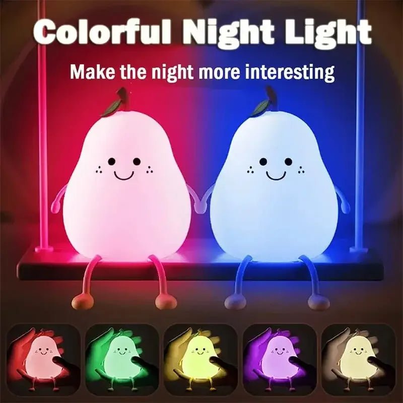 Soft Silicone Night Light - USB Rechargeable Touch Control 3-Level Dimmable Bedside Lamp for Nursery, Kids, Babies & Gift Decor - Fullshopping