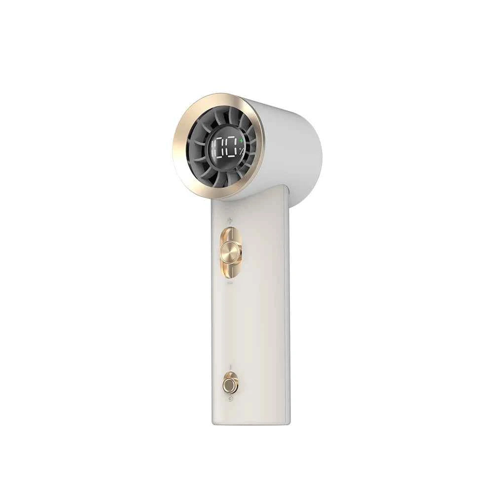 Portable Fan Turbo Wind 100 Strong Speed Mini Cooling Fan Electric Handheld Fan with Digital Display 1800mAh USB Rechargeable