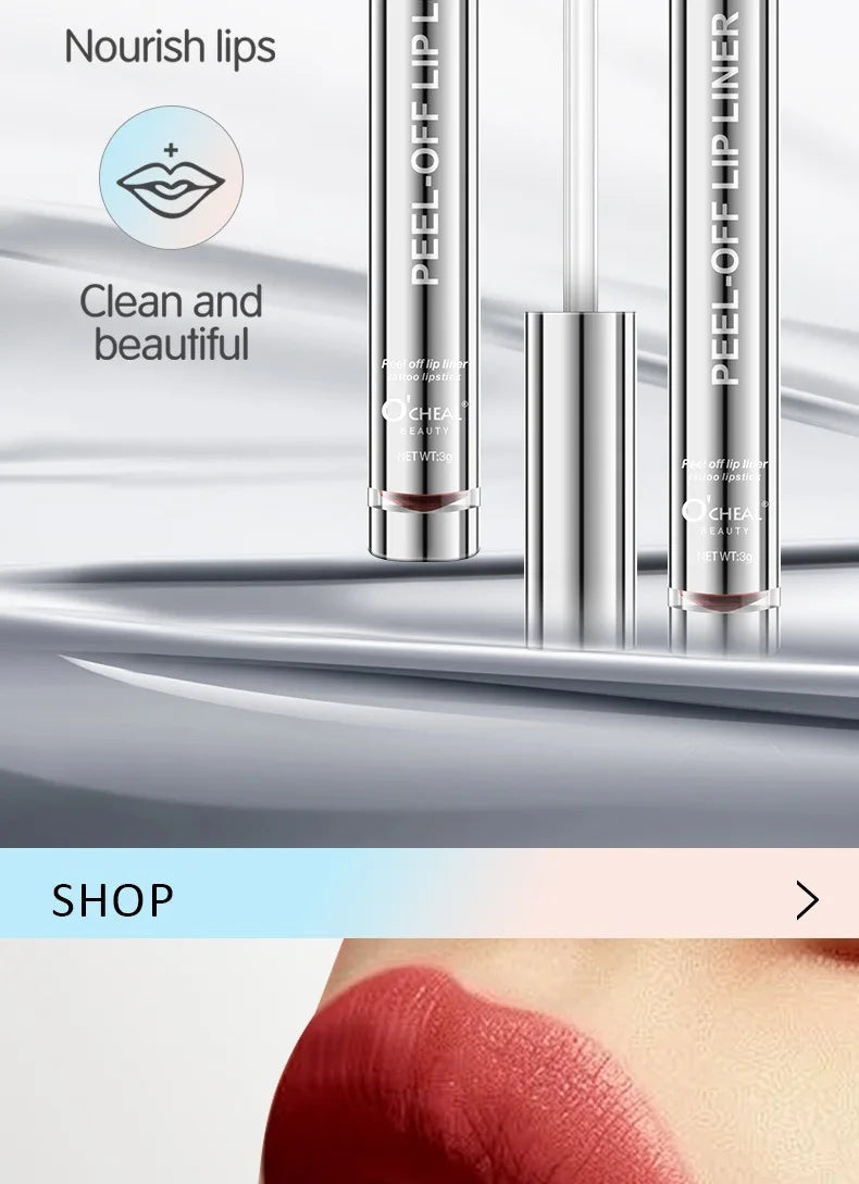 Peel Off Lip Liner Stain Kit - Long-Lasting Waterproof Matte Lip Tint Set for Women, Trend Colors, Easy to Use - Fullshopping