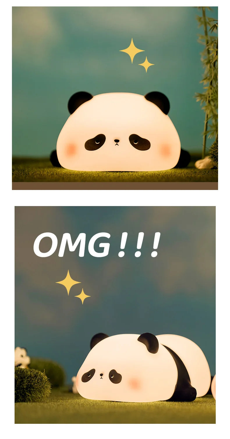 Cute Animal-shape Silicone Night Light Rechargeable Bedside Patting Nightlights For Child Holiday Gift Bedroom Decor Lighting - Fullshopping
