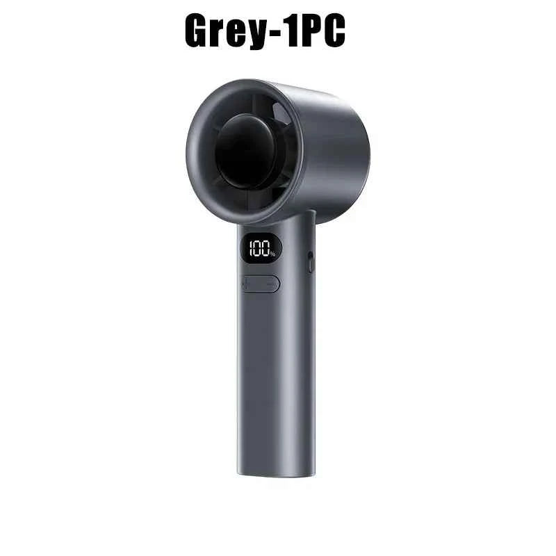 Portable USB Rechargeable Turbo Fan Mini Handheld Display Readout Fan for Outdoor Use Perfect Gift for Kids Car & Girlfriend