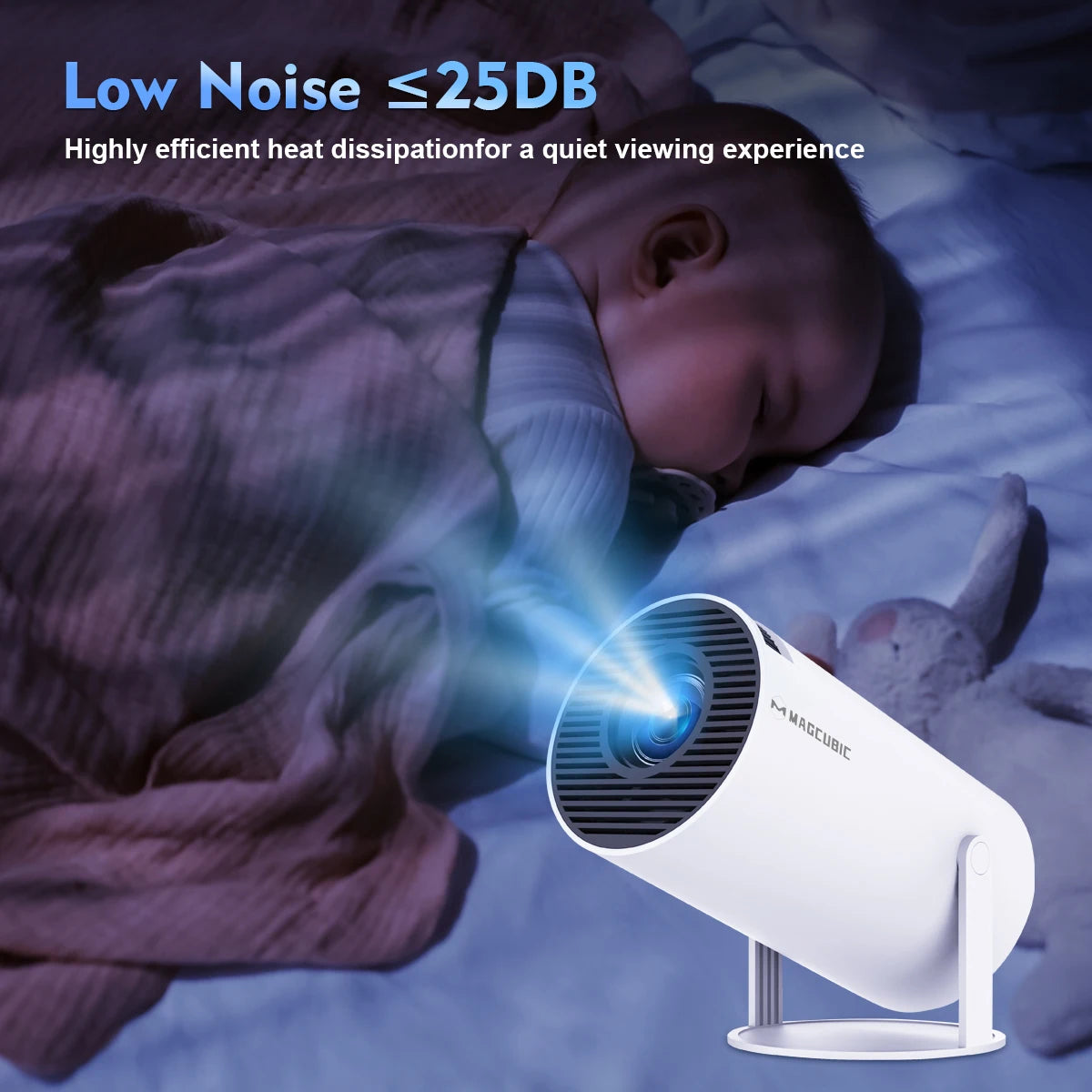 Magcubic Projector HY300 Pro 8K Android 14 Dual Wifi6 290ANSI Allwinner H726 BT5.4 1080P 1280*720P Home Cinema Outdoor Projetor - Fullshopping