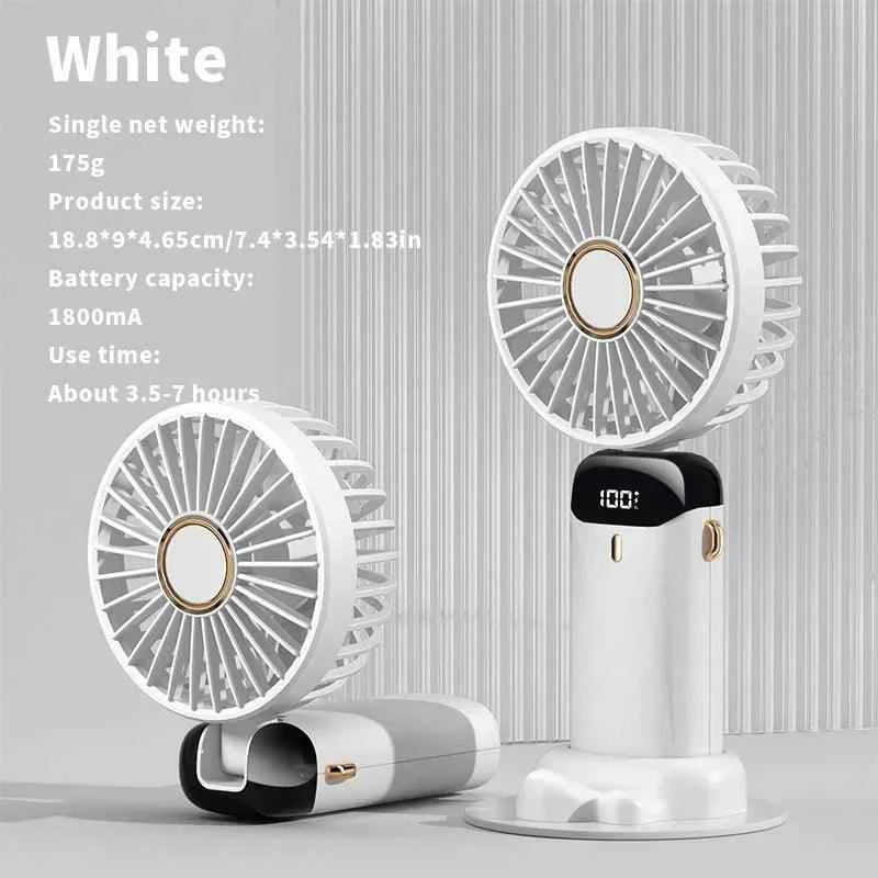USB Handheld Mini Fan Foldable Portable Neck Hanging Fans - Fullshopping