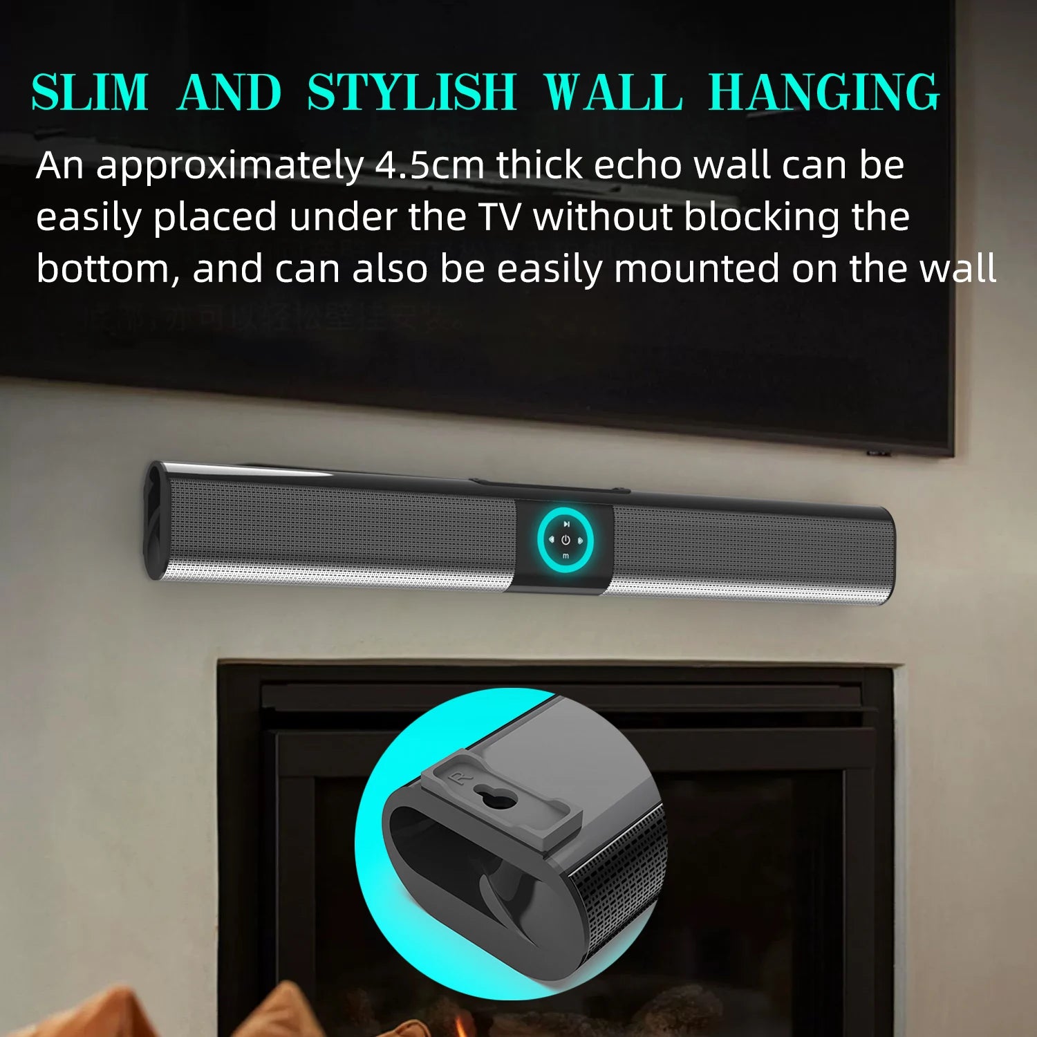 HOMEFISH BS-20 RGB Ambient Light Bluetooth Speaker with 6 EQ Sound Effects and Multiple Connectivity Options - Fullshopping