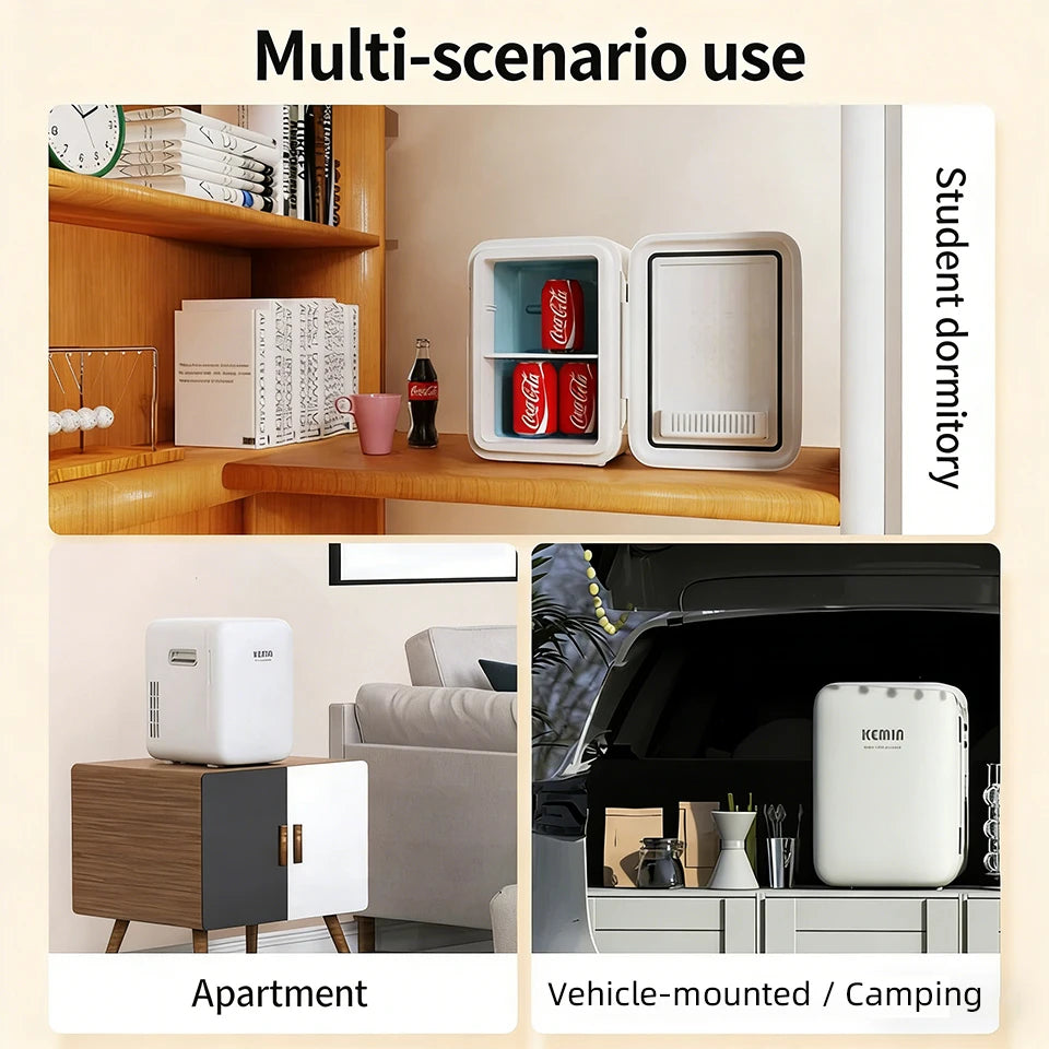 4L Mini Beauty Refrigerator With Cooling And Heat  Both Car Home Use Refrigerated Storage For Skincare Products To Keep Fresh - Fullshopping