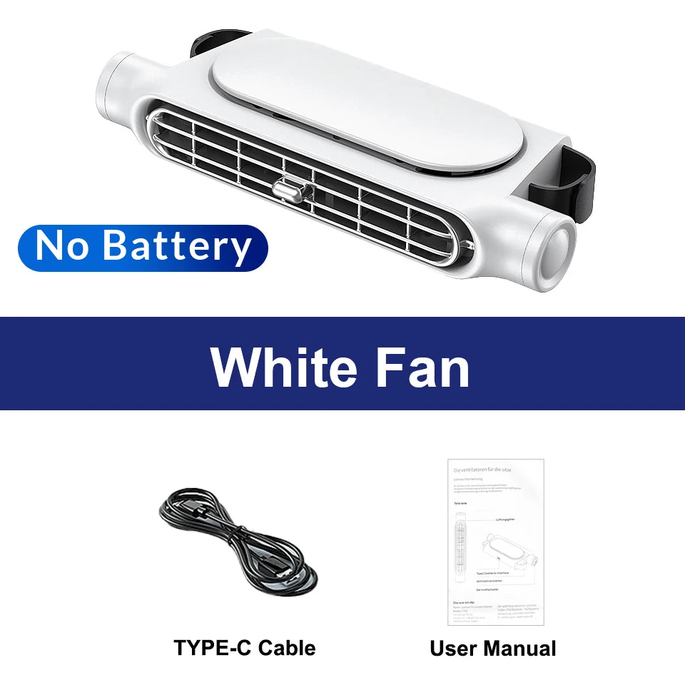 Car Seat Cooling Fan 3 Speed Adjustable 5V USB Car Headrest Cooling Air Fan Car Seat Fan for Front Rear Car Interior Accessories - Fullshopping