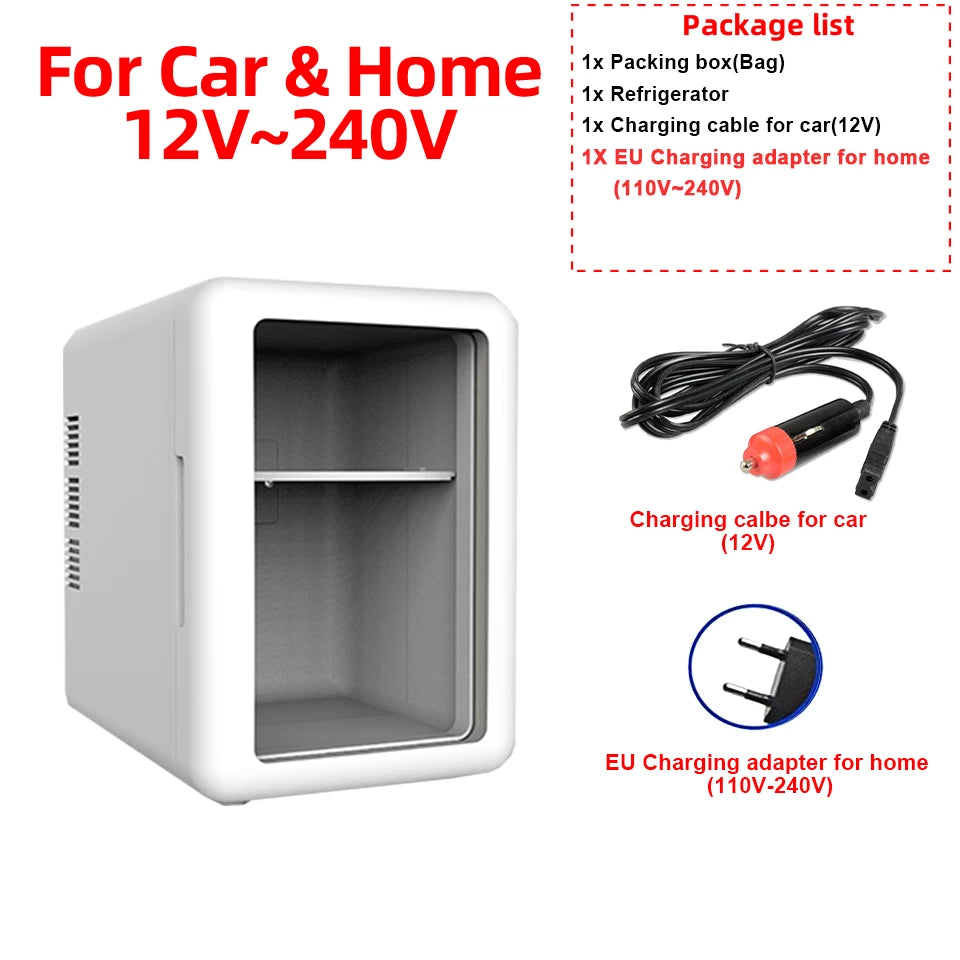 4L Mini Beauty Refrigerator With Cooling And Heat  Both Car Home Use Refrigerated Storage For Skincare Products To Keep Fresh - Fullshopping