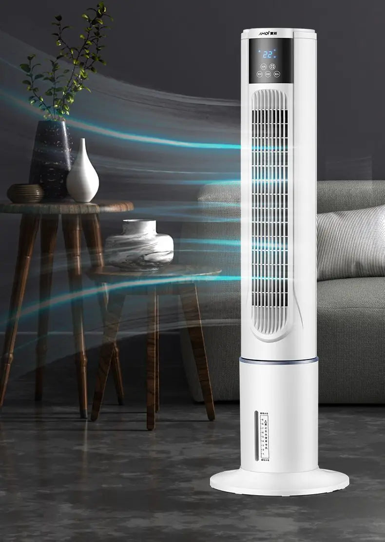 Air Conditioning Fan Humidification Chiller Household Water Cooling Fan Mobile Air Conditioner Vertical Mute