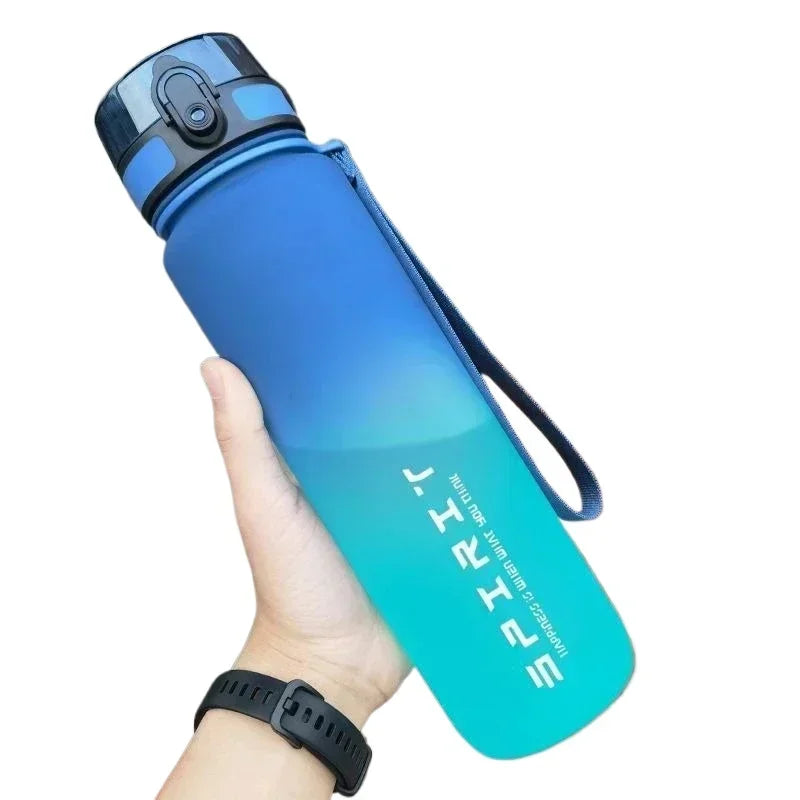 500ML/650ML/1000ML Sports Water Bottle Leak Proof Colorful Plastic Cup Drinking Outdoor Travel Portable Gym Fitness Jugs - Fullshopping
