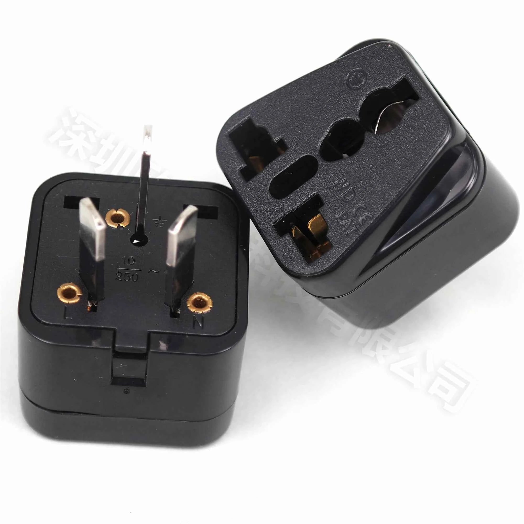 Universal Australian/China/New Zealand Travel Adapter,IEC Type I Plug US/EU/UK/Swiss/Italy/Japan To AU 3 Pin Power Converter 10A