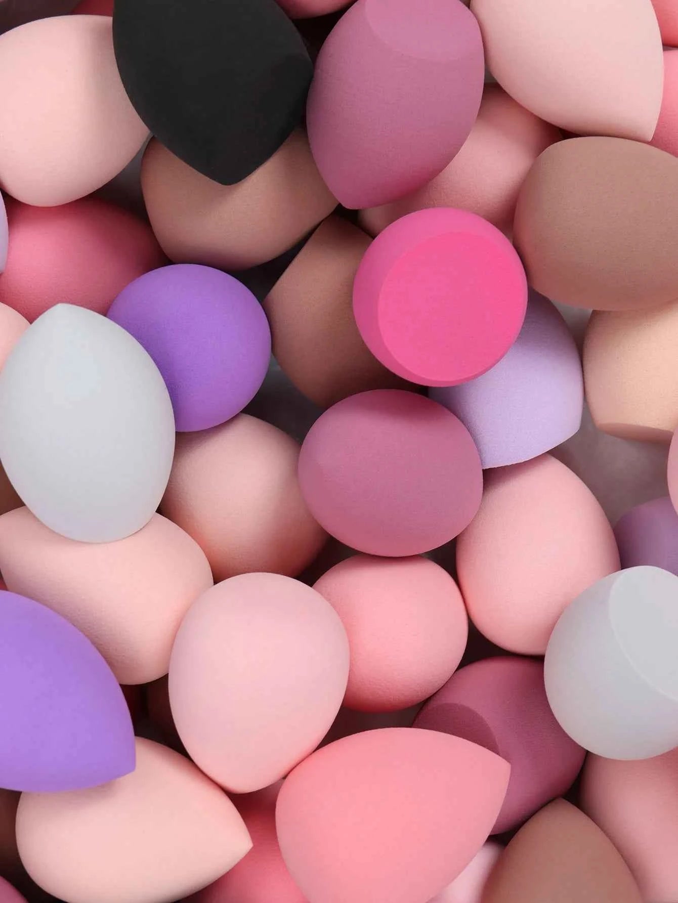 Medium Size Beauty Sponge 6/12/24/36/60 Pieces, Random Color and Shape, Foundation Mixing Beauty Sponge, Liquid, Cream and Powder - Fullshopping