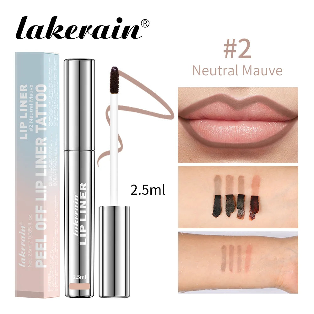 Waterproof Lip Liner Peel Off Tattoo Lipgloss Waterproof Long Lasting Matte Lip Tint Brown Contour Tear-off Lips Stain Cosmetic - Fullshopping