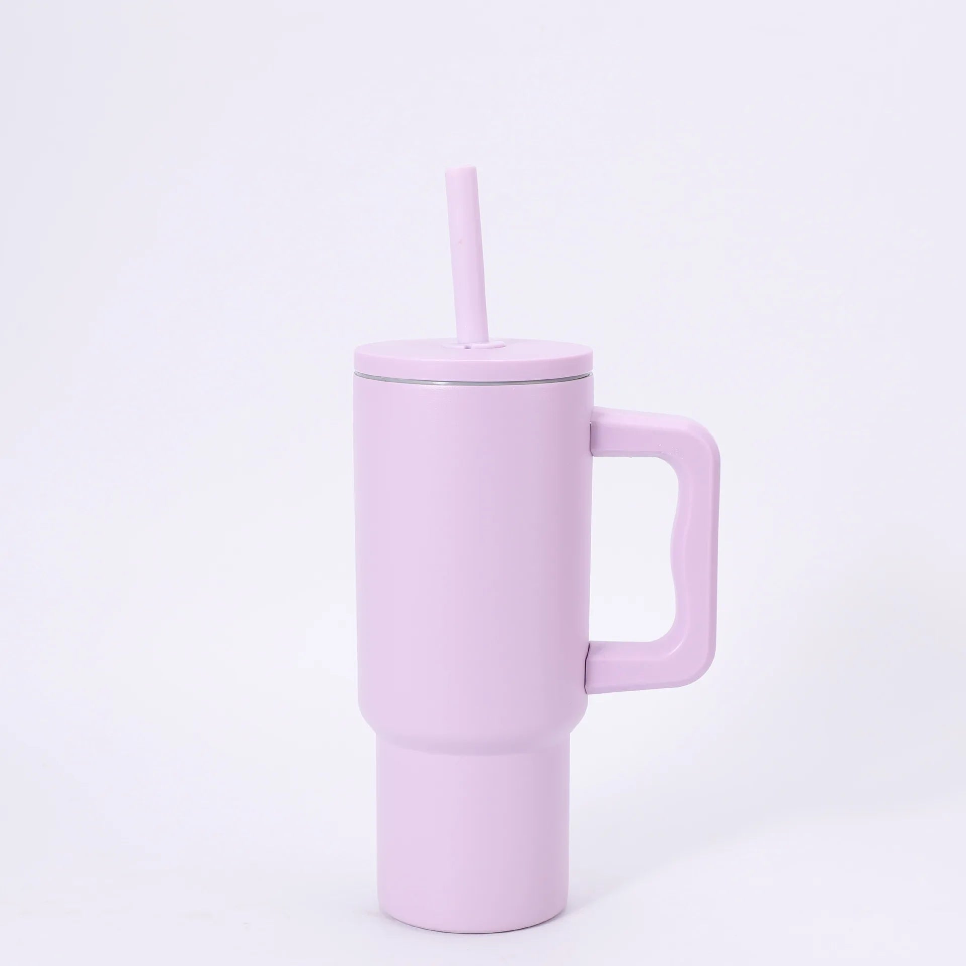 24OZ Car Thermos Cup With Straw Handle,Double Stainless Steel Flasks,Large Capacity Drinkware,Outdoor Ice Bullock Water Bottle - Fullshopping