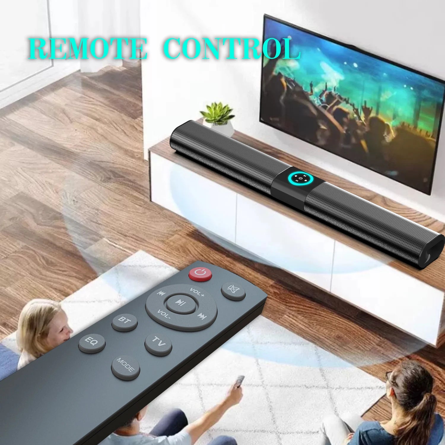 HOMEFISH BS-20 RGB Ambient Light Bluetooth Speaker with 6 EQ Sound Effects and Multiple Connectivity Options - Fullshopping