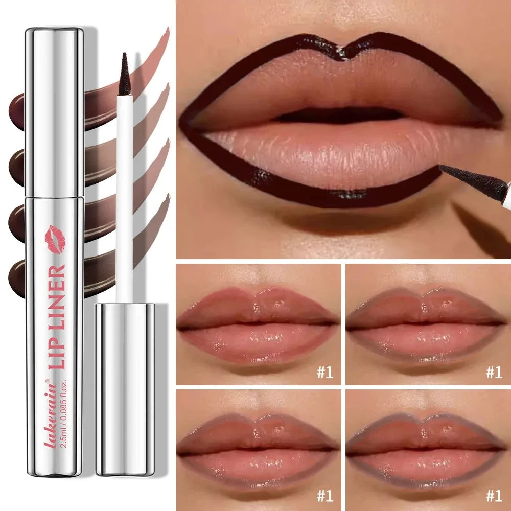 Waterproof Lip Liner Peel Off Tattoo Lipgloss Waterproof Long Lasting Matte Lip Tint Brown Contour Tear-off Lips Stain Cosmetic - Fullshopping