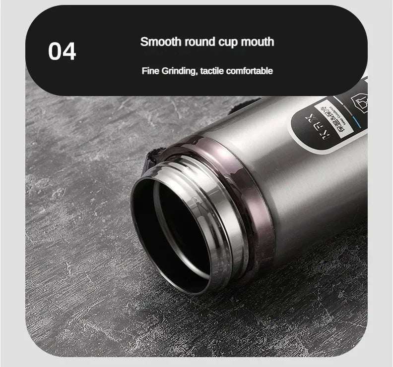 500ML-1Liter Stainless Steel Thermos Bottle with LED Temperature Display Sus304 Tea Water Bottle Vacuum Flask Portable Cups - Fullshopping