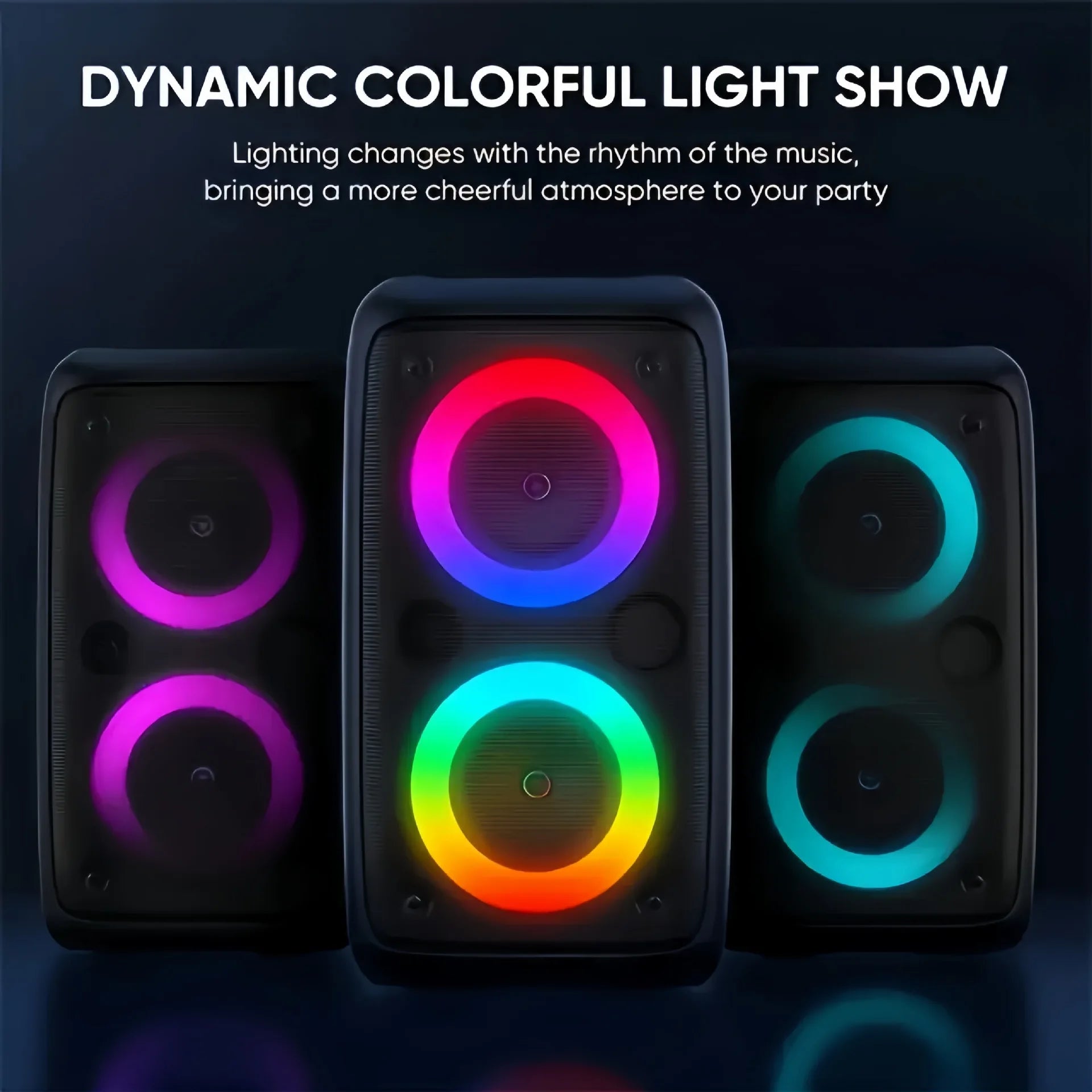 Karaoke Radio FM Bluetooth Speaker Portable Wireless With Microphone Lamp Machine Caixa De Som Sound Box Music Subwoofer LED TWS - Fullshopping