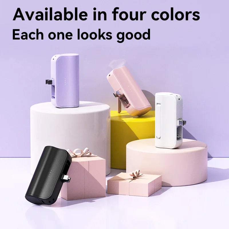 Mini Capsule 50000mAh High Capacity Power Bank Portable Wireless Fast Charging External Battery For iPhone Huawei Samsung - Fullshopping