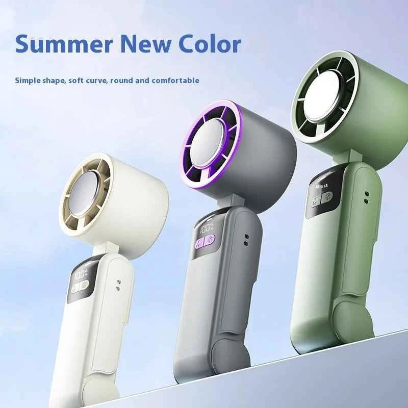 New handheld cooling fan with 100 levels of cooling and folding, portable turbo fan fan