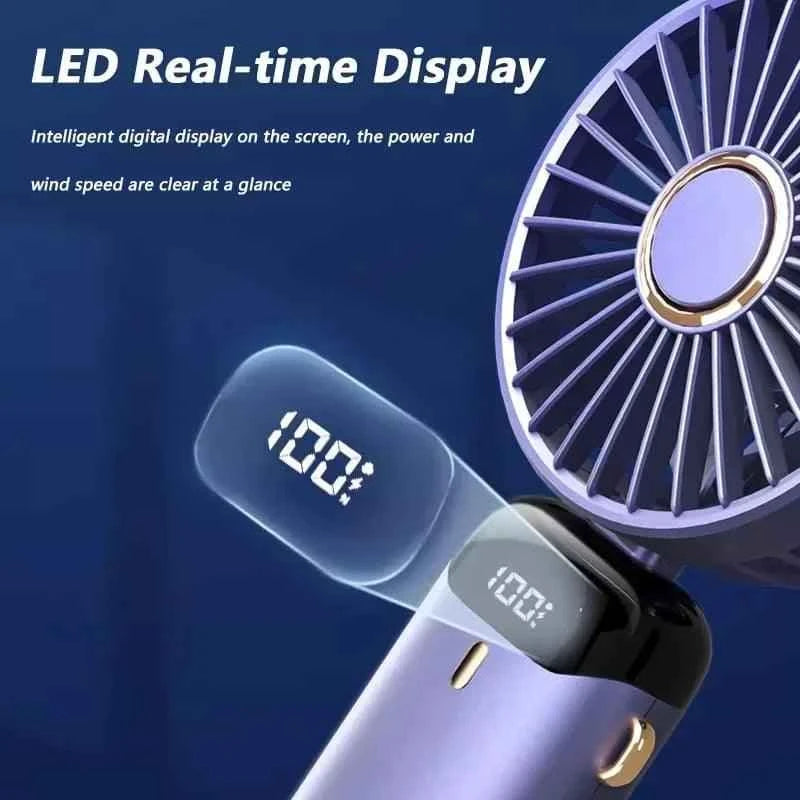 USB Handheld Mini Fan Foldable Portable Neck Hanging Fans - Fullshopping