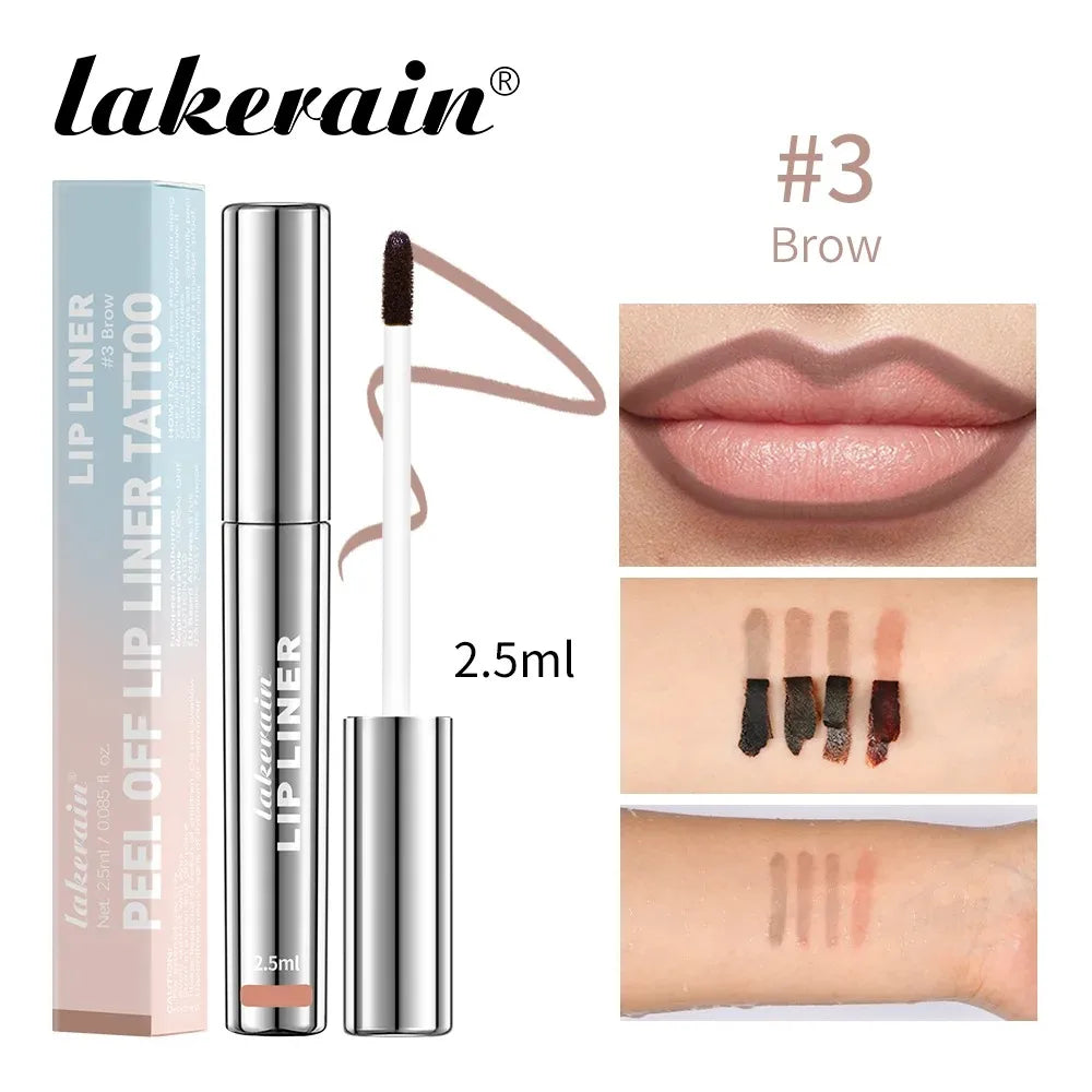 Waterproof Lip Liner Peel Off Tattoo Lipgloss Waterproof Long Lasting Matte Lip Tint Brown Contour Tear-off Lips Stain Cosmetic - Fullshopping