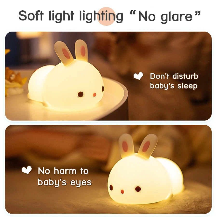 Axolotl Night Light for Kids 2 Brightness Silicone Nursery Sleeping Light Portable USB Rechargeable Bedside Lamp For Baby's Room - Fullshopping