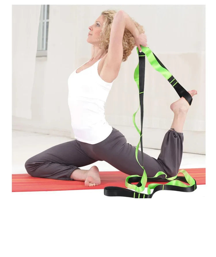 Stretching Strap Yoga Strap with Loops, Stretch Straps for Physical Therapy, Non-Elastic Exercise Strap for Pilates, Dance,Sport - Fullshopping