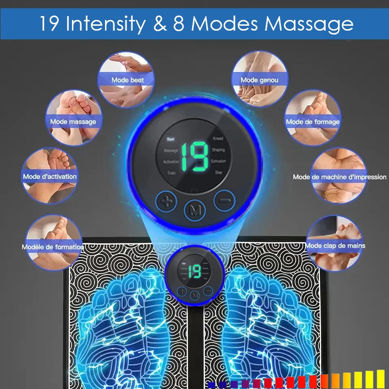 Electric Foot Massager Pad Muscle Massage Relaxation Trainer For Massage Fitness Outdoor Sport Home Family Relax - Fullshopping