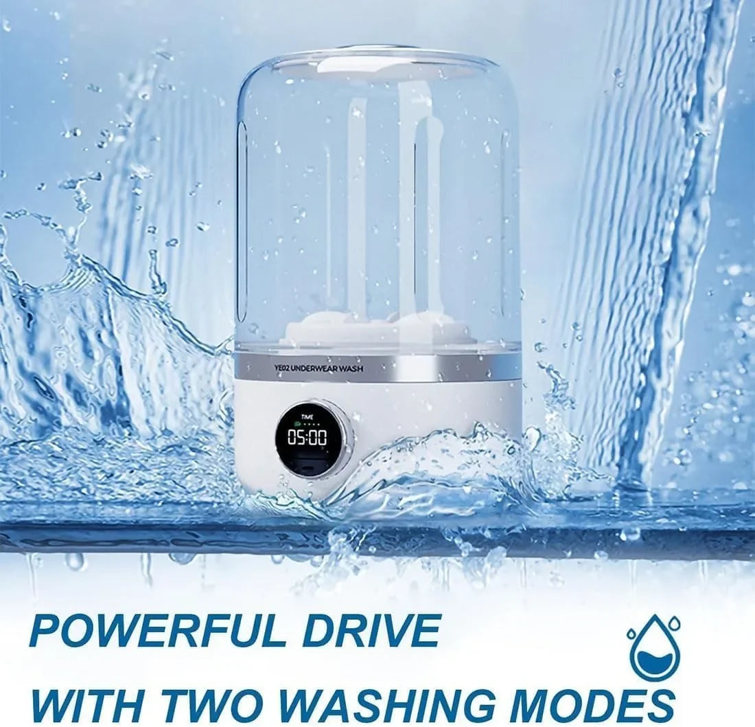 Wireless washing machine portable underwear cleaner 1L mini Socks Washing Machine Dehydratable Laundry Bucket - Fullshopping